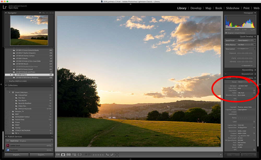 'Lightroom Add Copyright'